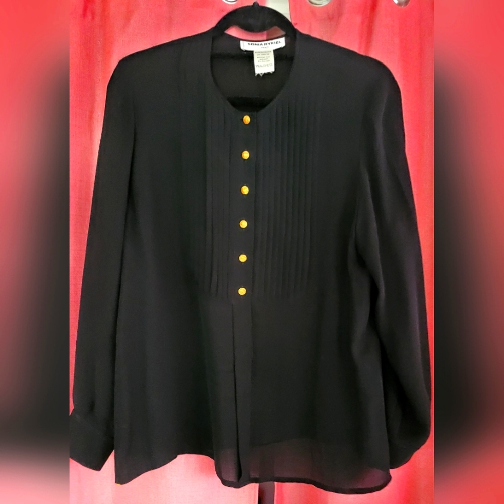 Sonia Rykiel Paris Gold and Black Blouse